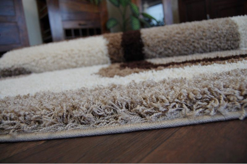 Koberec SHAGGY ZENA 2527 jasny béž/tmavý béž