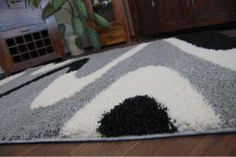 Koberec SHAGGY ZENA 3310 šedý / černý