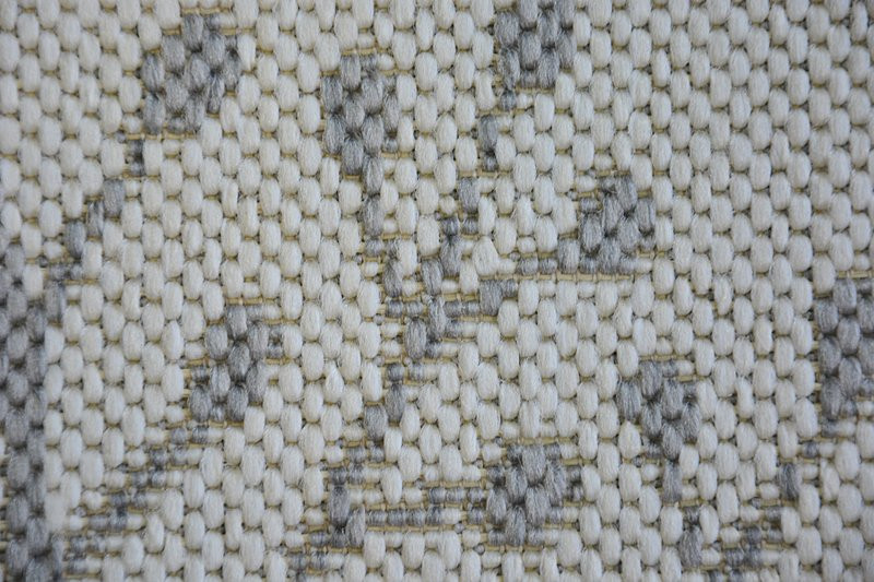 Koberec SIZAL FLAT 48774/367 Lístky ptáků krém šedý