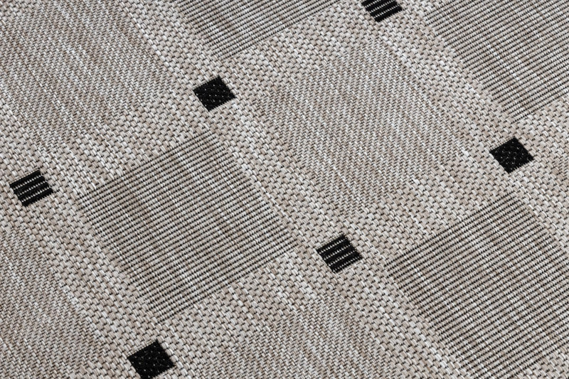 Koberec SIZAL FLOORLUX 20079 stříbrný / černý