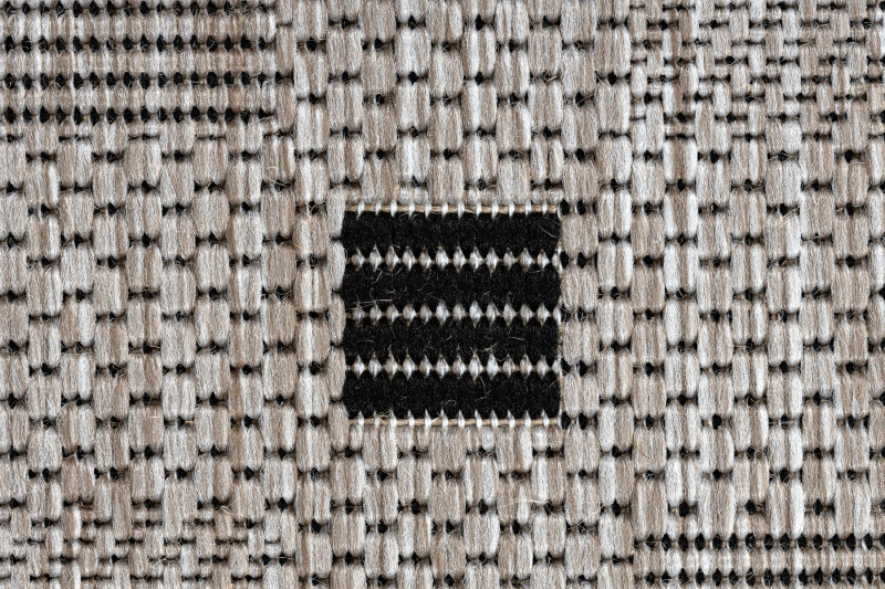 Koberec SIZAL FLOORLUX 20079 stříbrný / černý