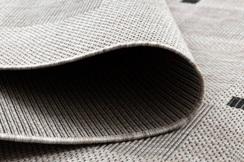 Koberec SIZAL FLOORLUX 20079 stříbrný / černý