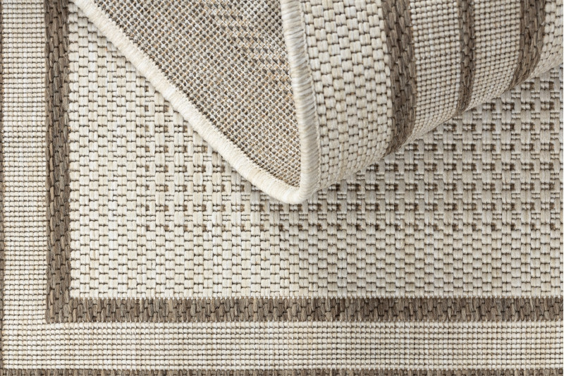 Koberec SIZAL FLOORLUX 20420 Ramka šampaňské / tmavý béž