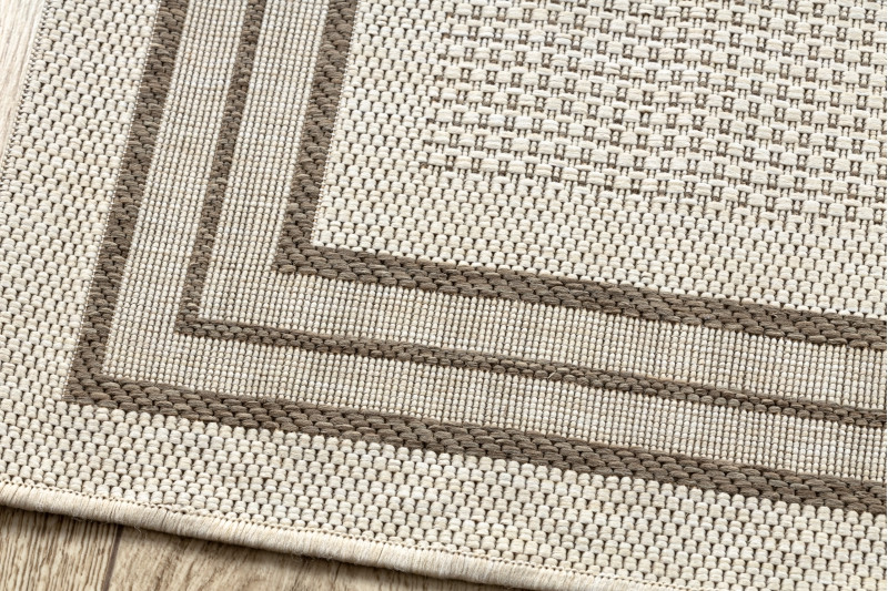 Koberec SIZAL FLOORLUX 20420 Ramka šampaňské / tmavý béž