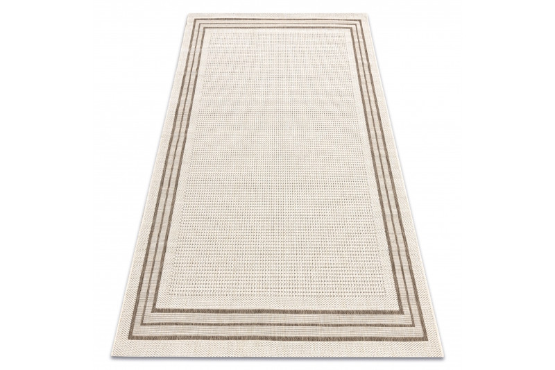 Koberec SIZAL FLOORLUX 20420 Ramka šampaňské / tmavý béž