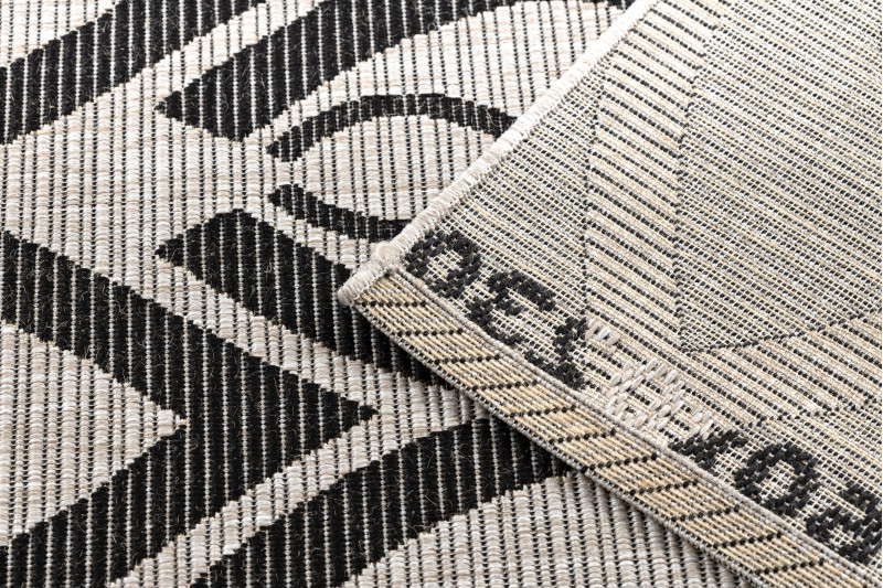 Koberec SIZAL FLOORLUX 20441 LISTÍ béž / černý