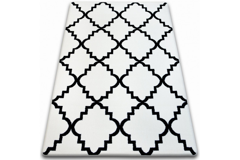 Koberec Sketch F343 Bílo / Černý