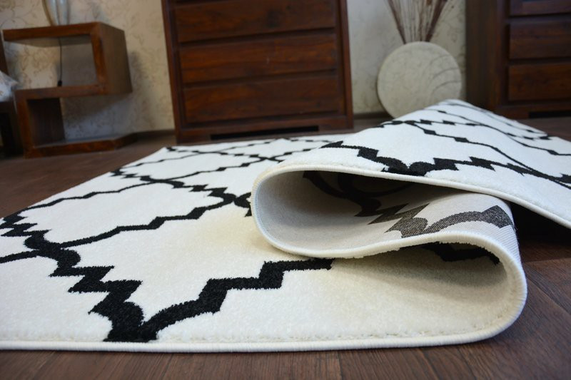 Koberec Sketch F343 Bílo / Černý