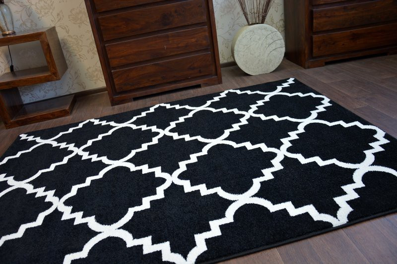 Koberec Sketch F343 Černo / Bílý