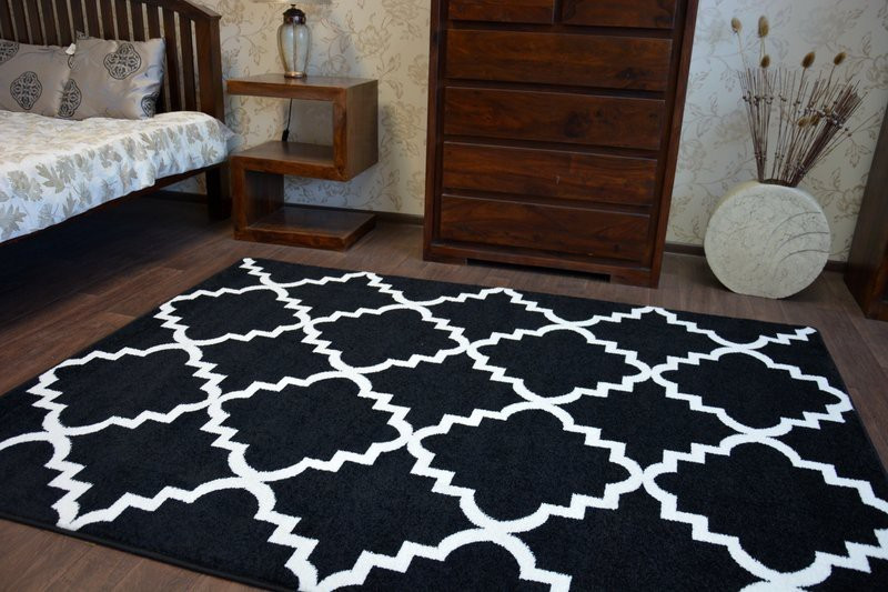 Koberec Sketch F343 Černo / Bílý