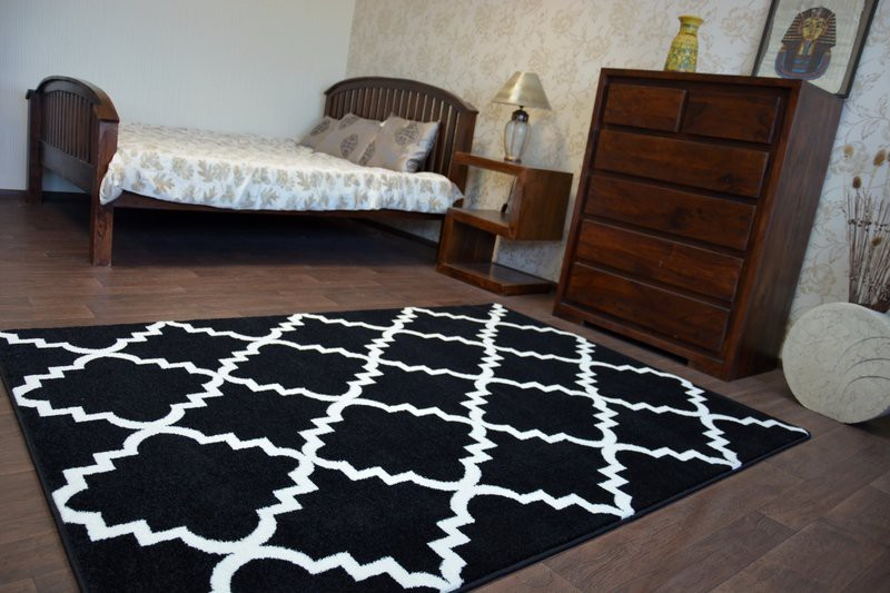 Koberec Sketch F343 Černo / Bílý