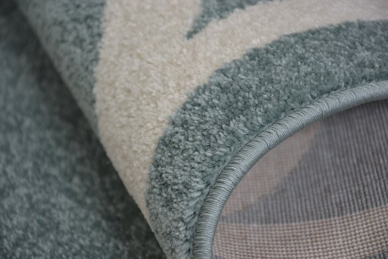 Koberec Sketch F730 tyrkysově / krémový trellis