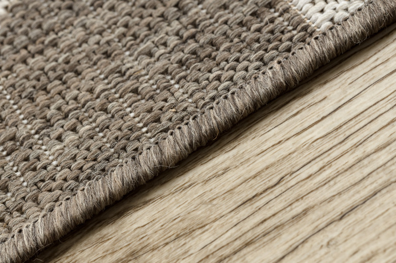 Koberec šňůrkový SIZAL FLOORLUX 20508 taupe / champagne trojúhelníky