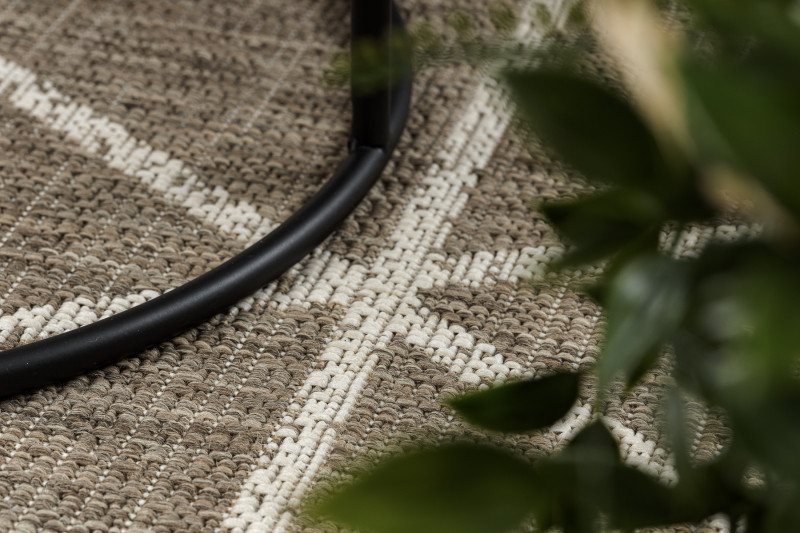 Koberec šňůrkový SIZAL FLOORLUX 20508 taupe / champagne trojúhelníky