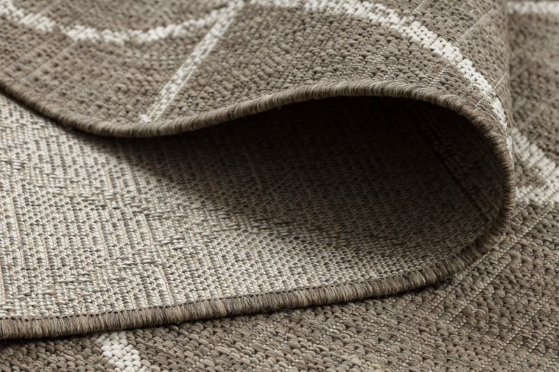 Koberec šňůrkový SIZAL FLOORLUX 20508 taupe / champagne trojúhelníky