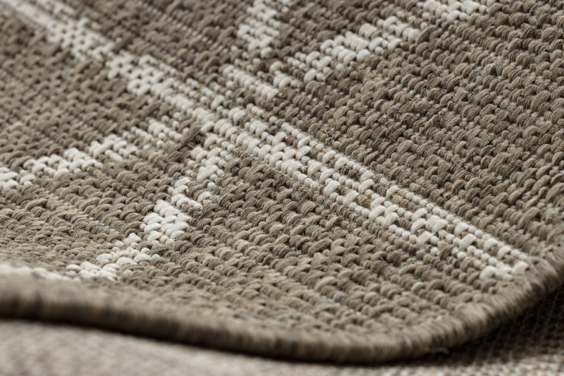 Koberec šňůrkový SIZAL FLOORLUX 20508 taupe / champagne trojúhelníky