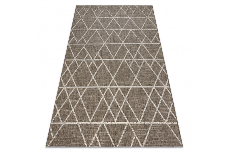 Koberec šňůrkový SIZAL FLOORLUX 20508 taupe / champagne trojúhelníky