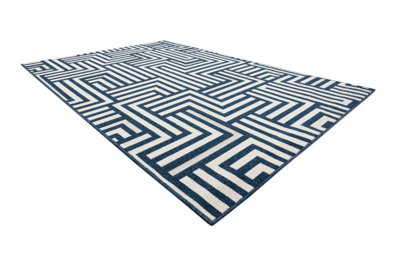 Koberec SPRING 20421994 labyrint - krémový / modrý