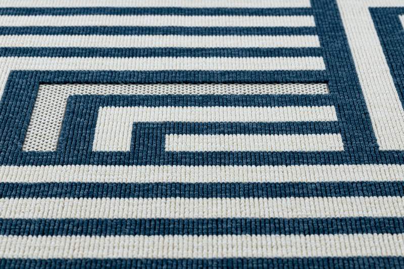 Koberec SPRING 20421994 labyrint - krémový / modrý