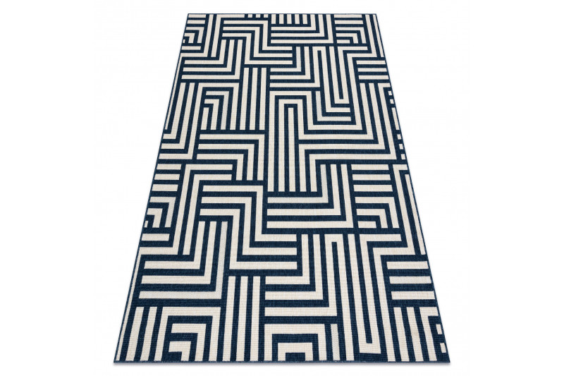 Koberec SPRING 20421994 labyrint - krémový / modrý