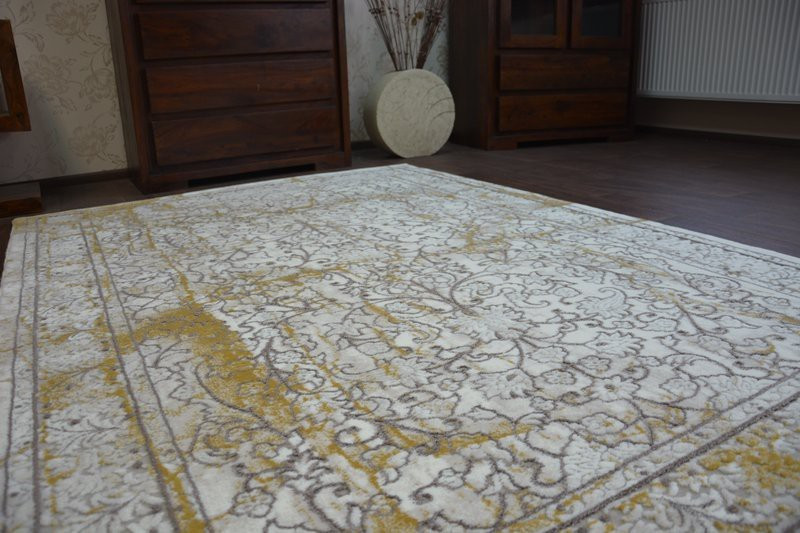 Koberec Talas W0027 White/Hardal 160x230 cm