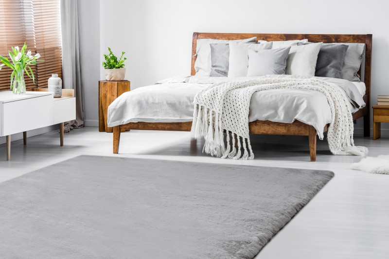 Koberec TEDDY Shaggy šedý protiskluzový