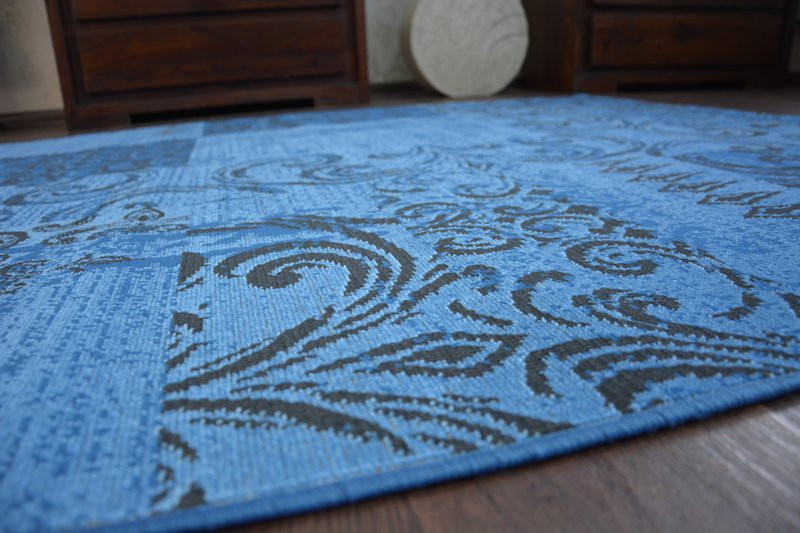 Koberec Vintage 22215/073 nebeský / šedý