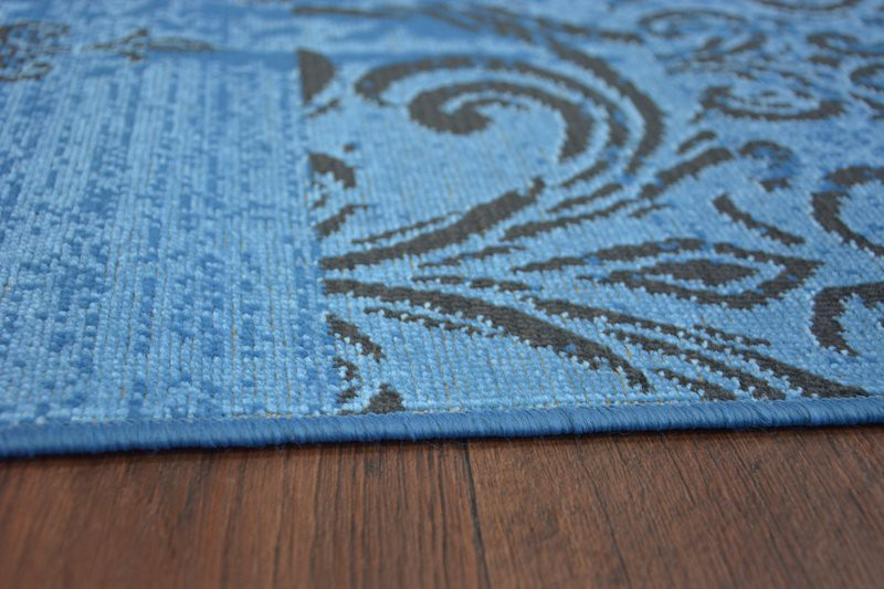 Koberec Vintage 22215/073 nebeský / šedý