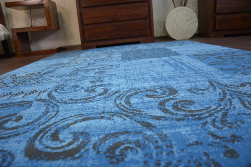 Koberec Vintage 22215/073 nebeský / šedý