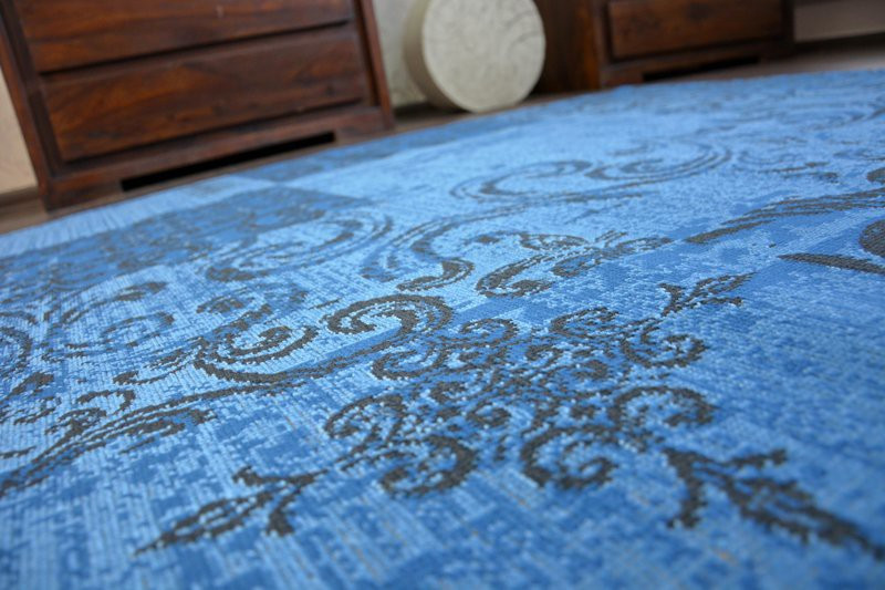 Koberec Vintage 22215/073 nebeský / šedý