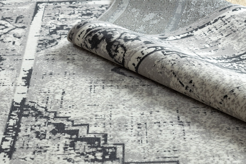 Koberec Vintage rozeta 22235556 šedý / černý