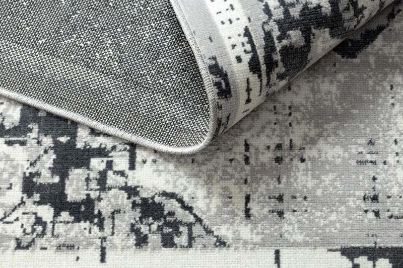 Koberec Vintage rozeta 22235556 šedý / černý