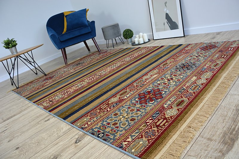 Koberec WINDSOR 22890 ETNIC FREDZLE modrý/bordo