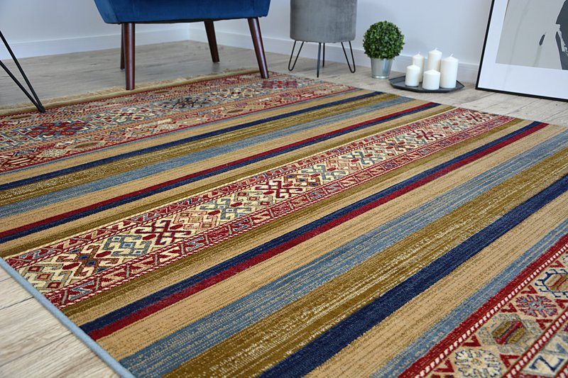 Koberec WINDSOR 22890 ETNIC FREDZLE modrý/bordo