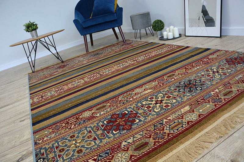 Koberec WINDSOR 22890 ETNIC FREDZLE modrý/bordo