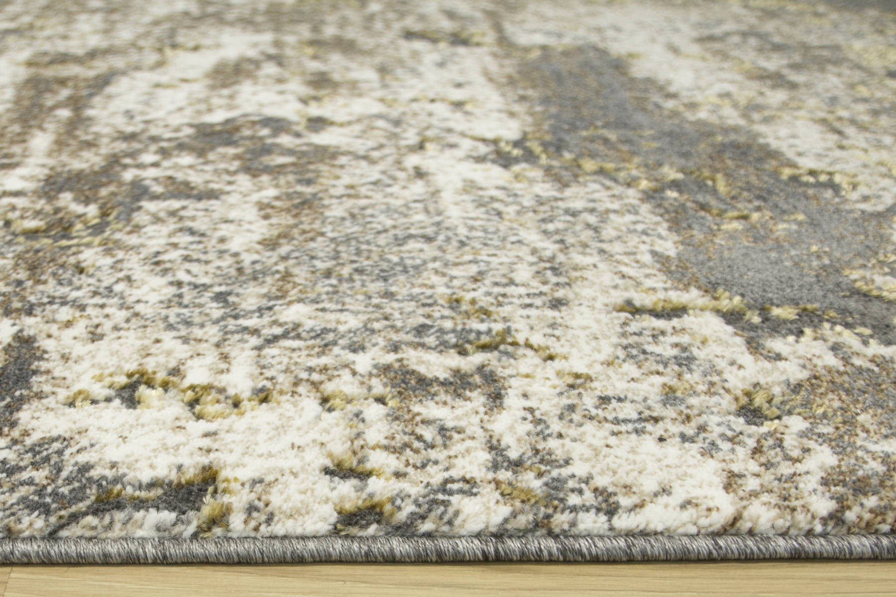 Koberec Zer Lux 7780A lesklý béžový / šedý / zlatý