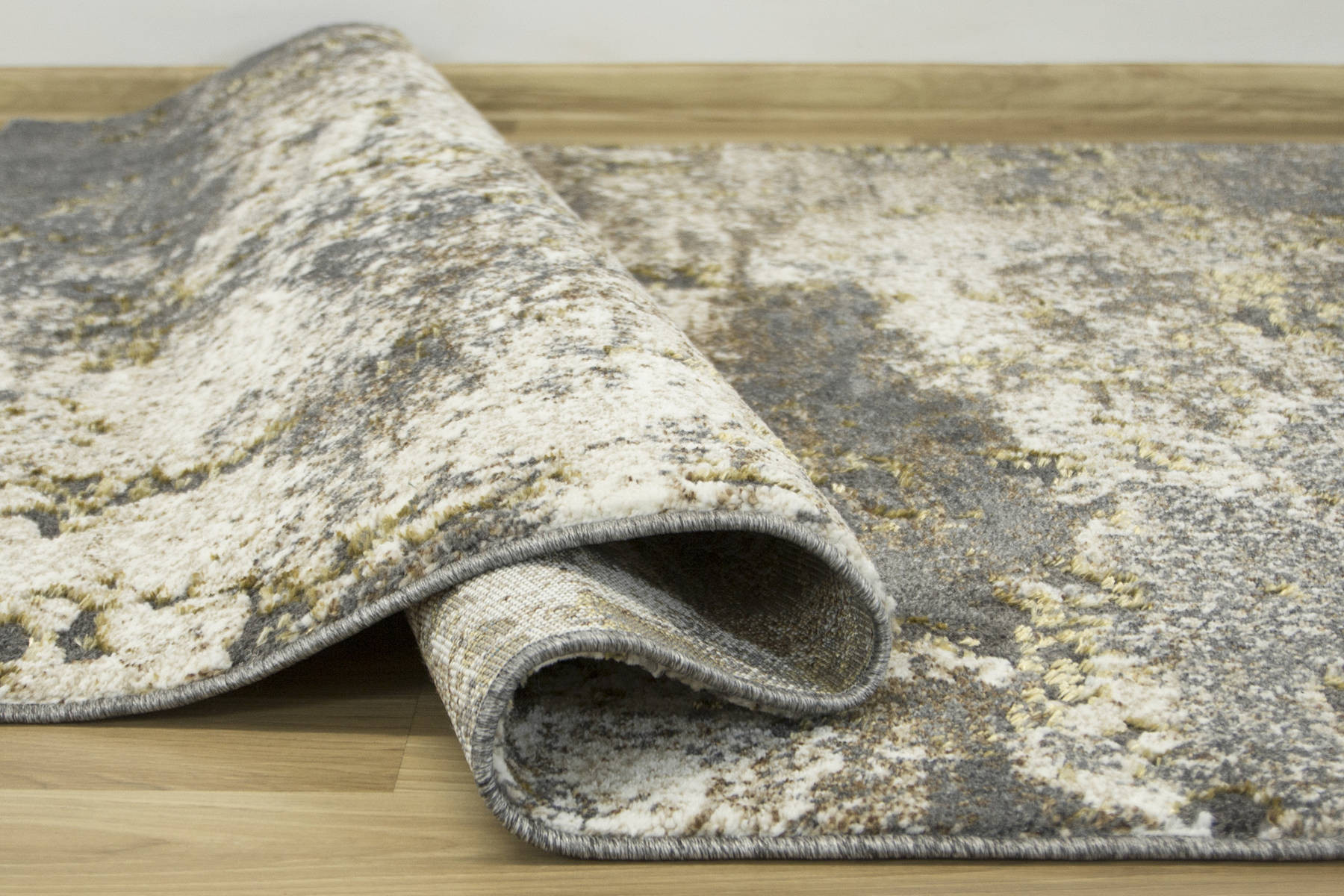 Koberec Zer Lux 7780A lesklý béžový / šedý / zlatý