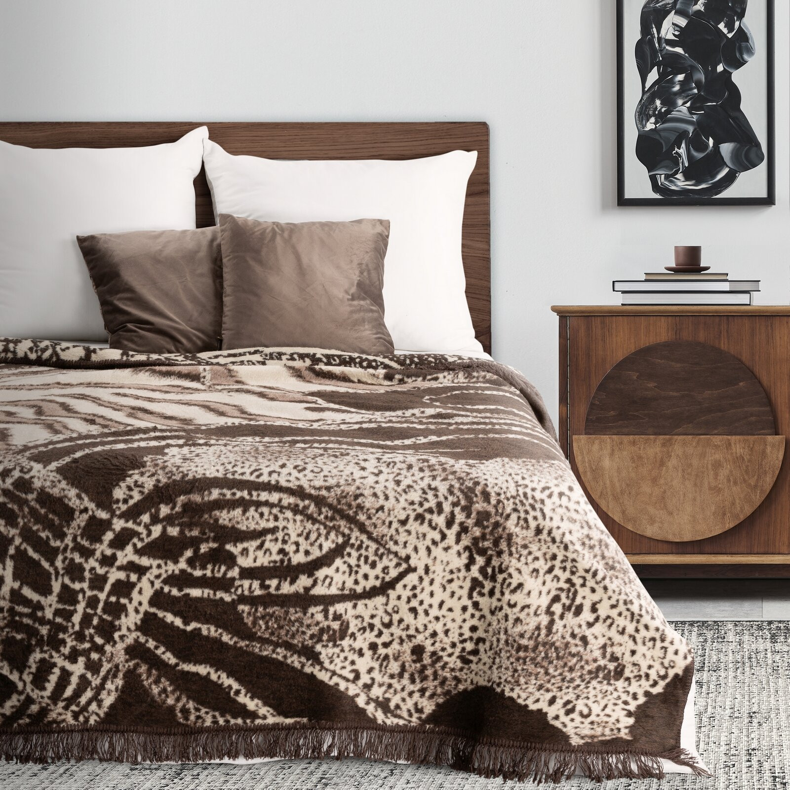 Deka AKRYL 1 hnědá / krémová