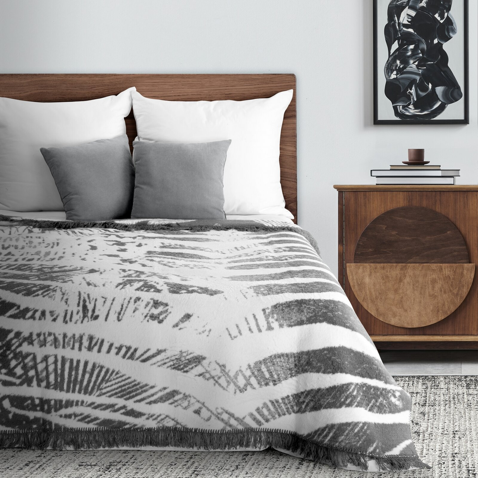 Deka AKRYL 2 ocelová / bílá