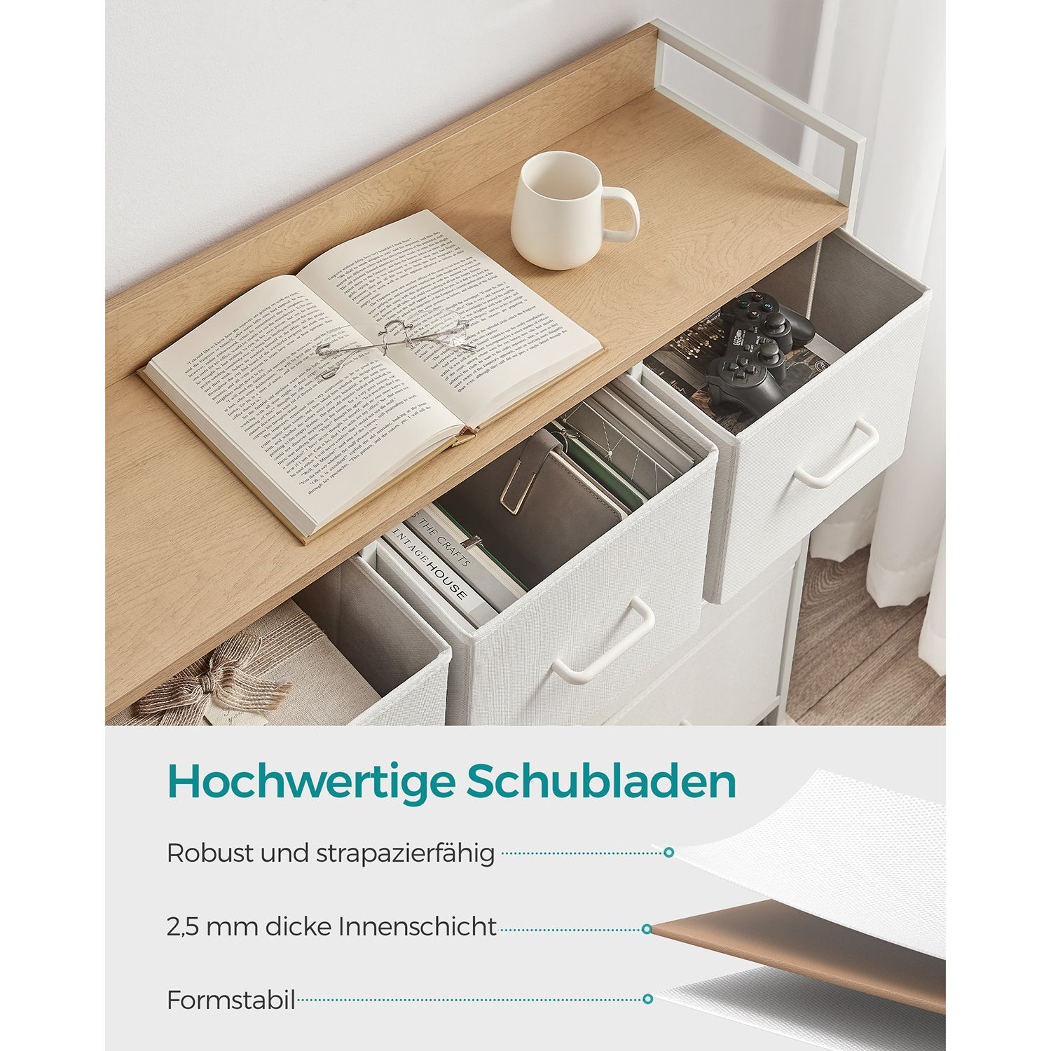 Komoda s látkovými zásuvkami LTS523W57