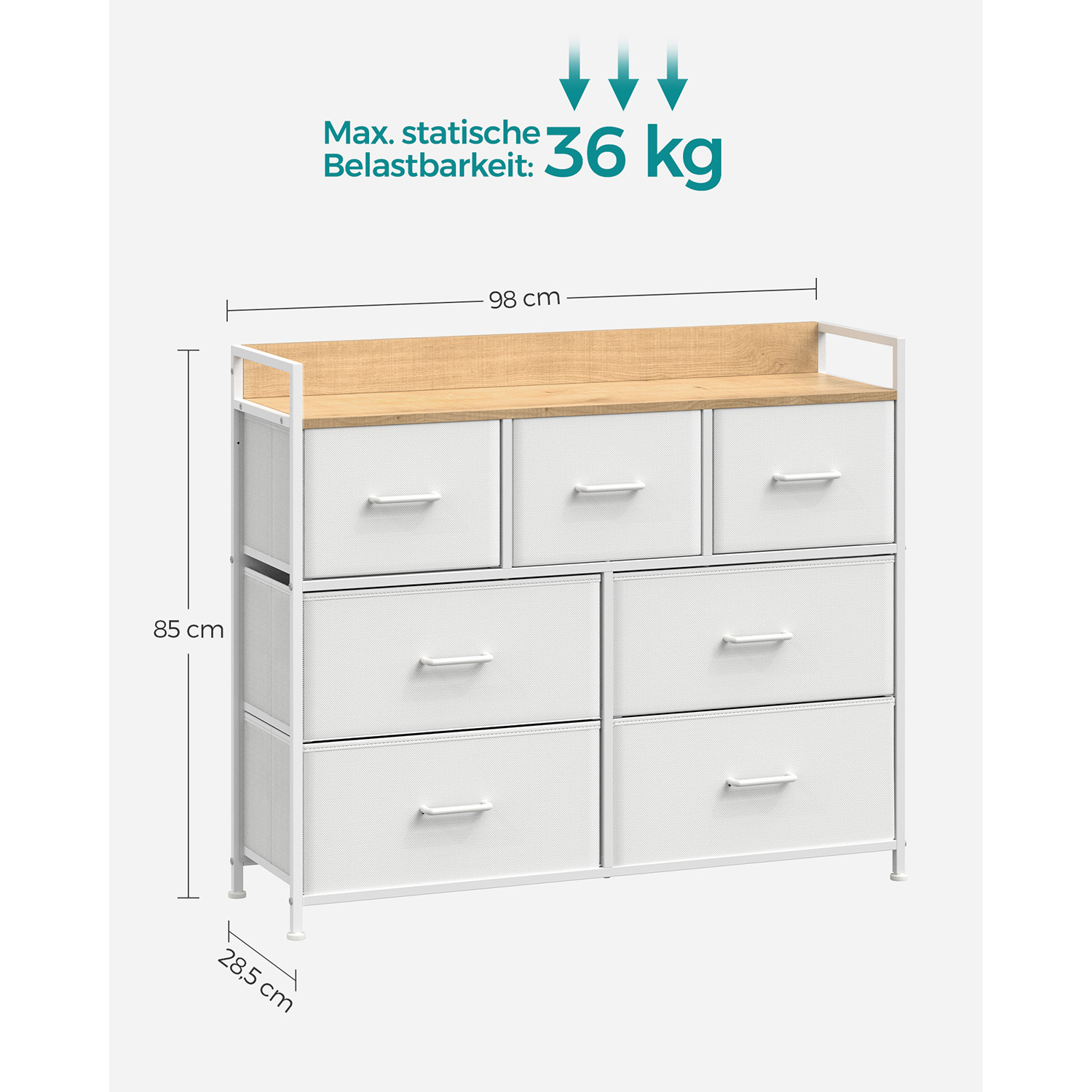 Komoda s látkovými zásuvkami LTS523W57