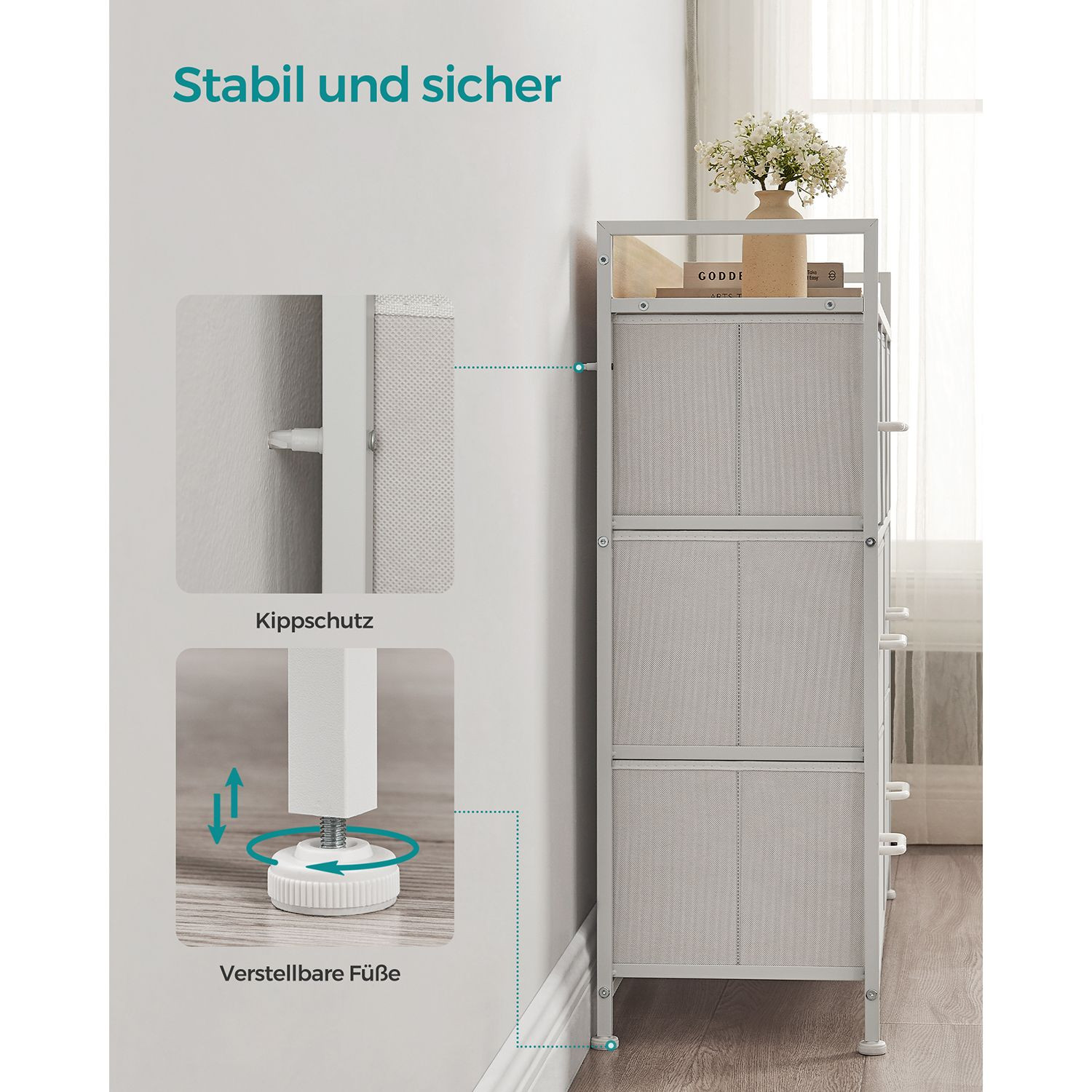 Komoda s látkovými zásuvkami LTS523W57
