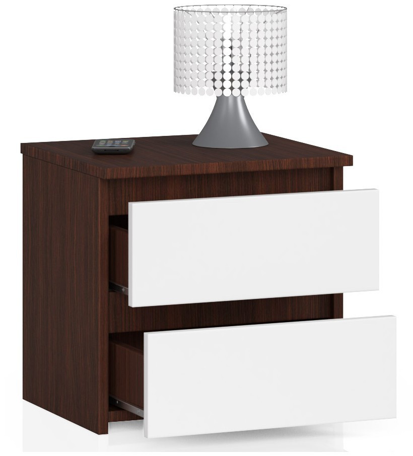 Noční stolek CL2 2SZ CLP wenge / bílý