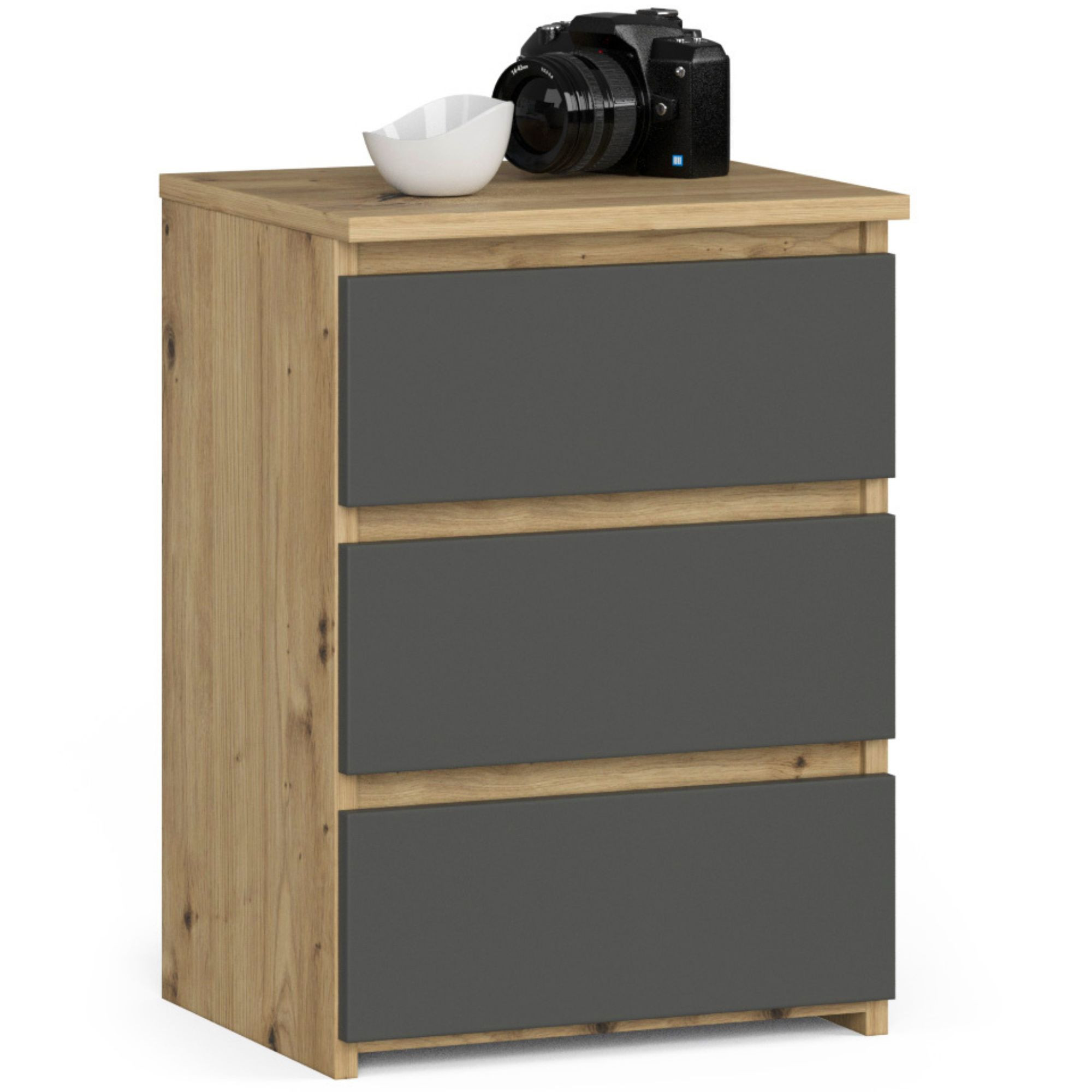 Noční stolek CL3/40 dub artisan / šedý