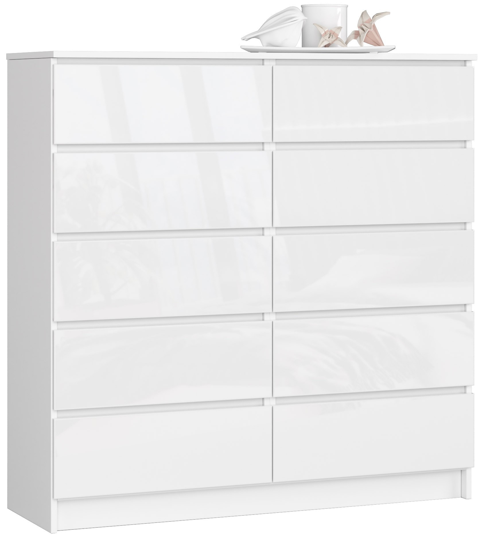 Komoda K120 10SZ CLP bílá, lesk