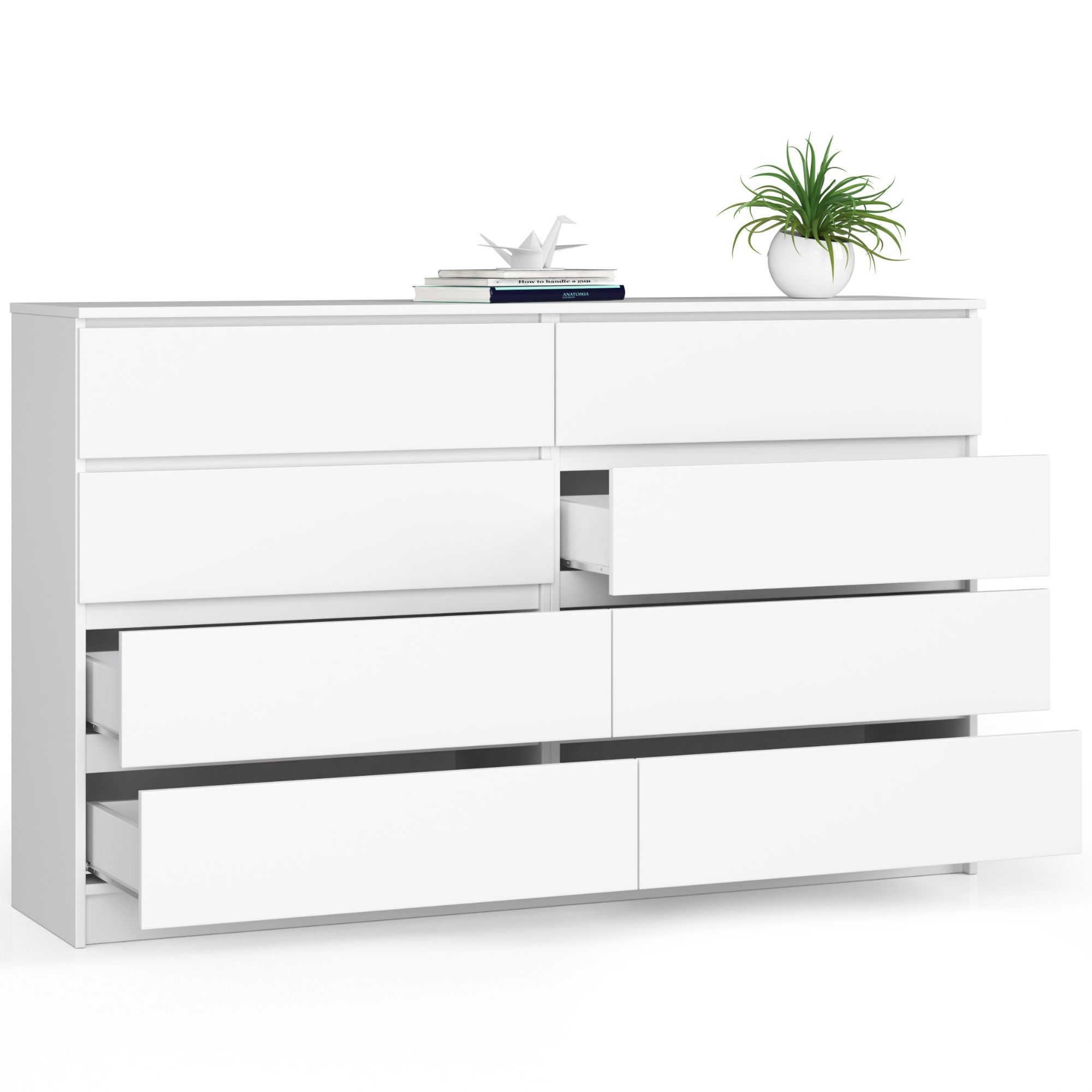 Komoda K160 8SZ CLP bílá