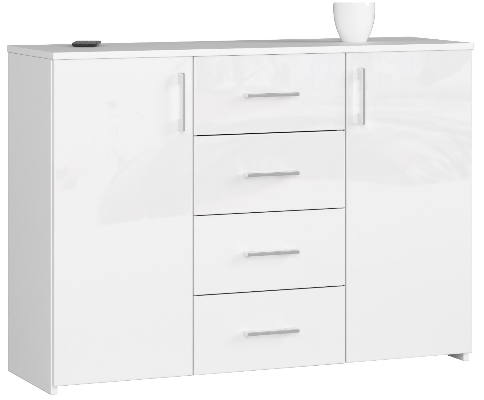 Komoda K45 bílá, lesk