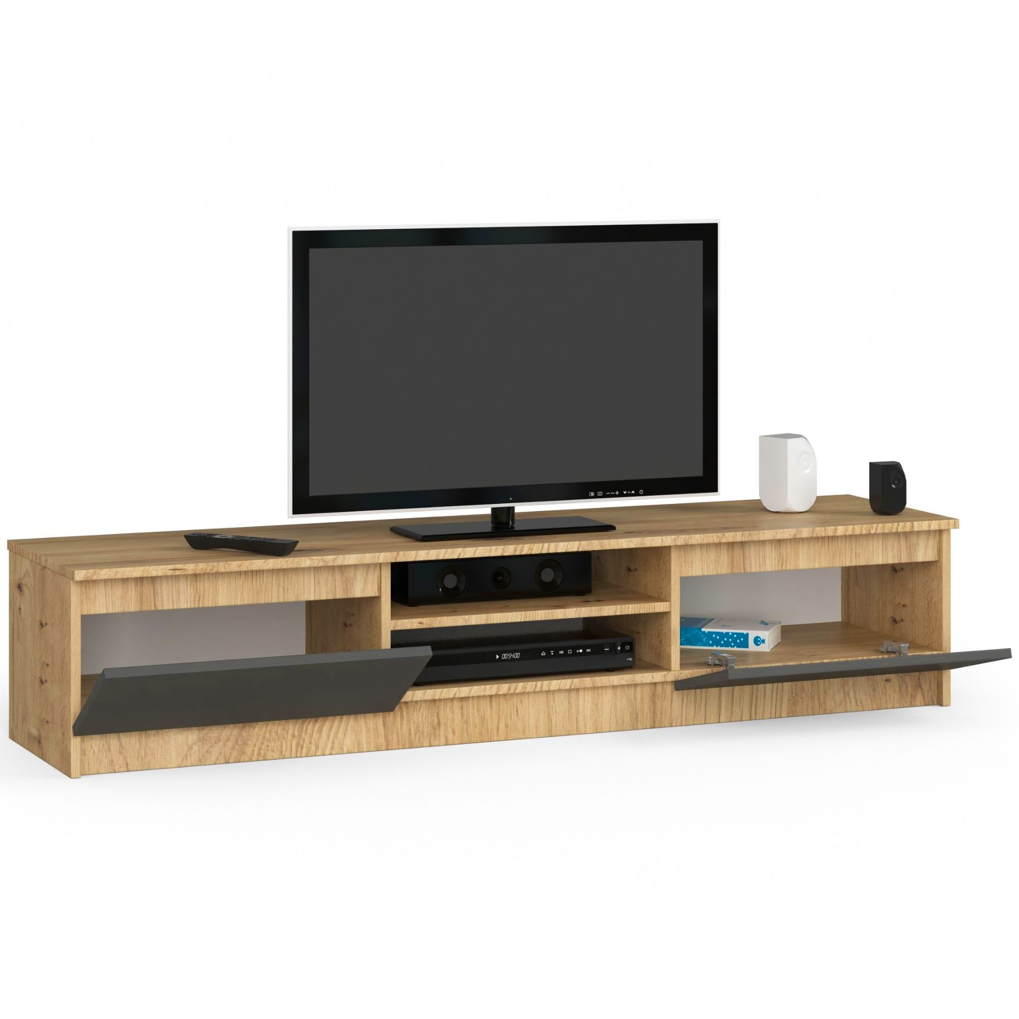 Stolek pod TV RTV K 160 CLP dub artisan / šedý