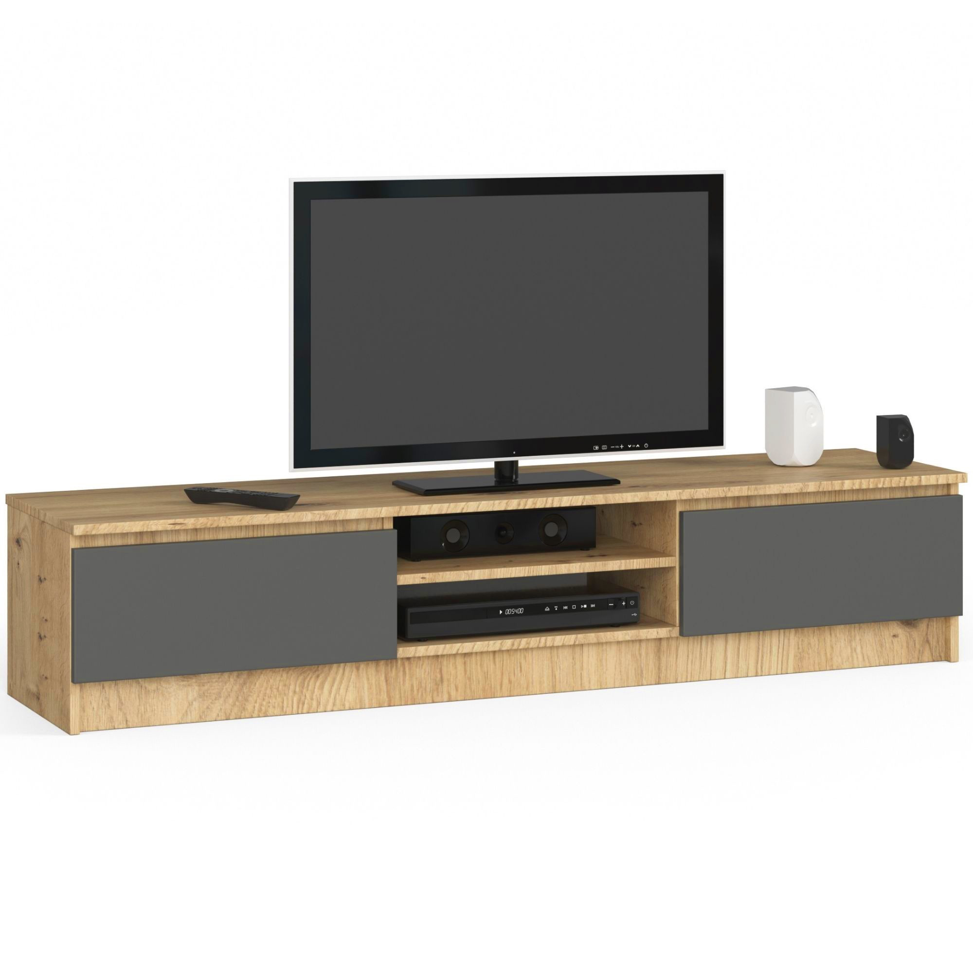 Stolek pod TV RTV K 160 CLP dub artisan / šedý