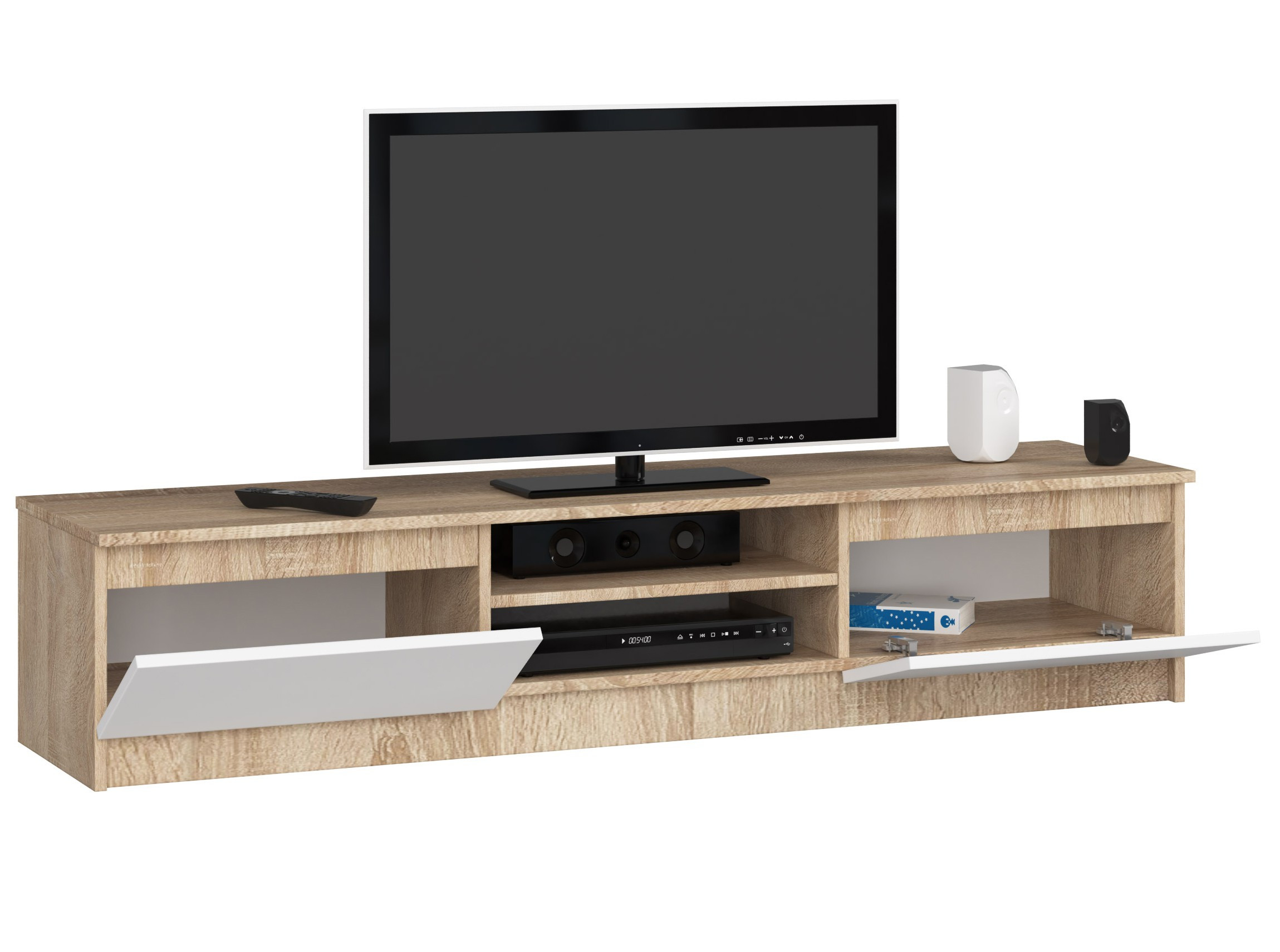 Stolek pod TV RTV K 160 CLP sonoma / bílý